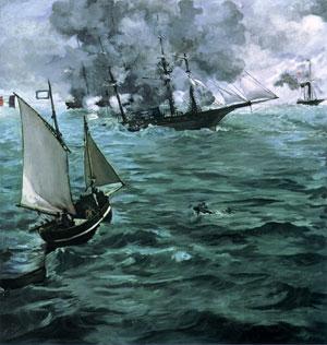 Edouard Manet The Battle of the Kearsarge and the Alabama Spain oil painting art